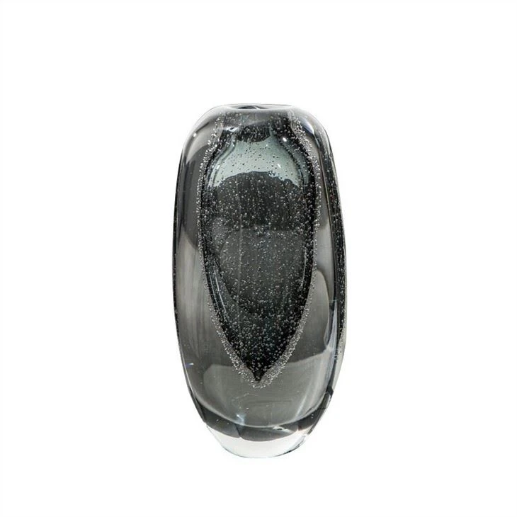 Gray Bubble Glass Vase