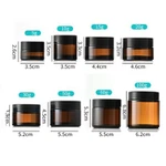 Balang Krim Kaca Amber